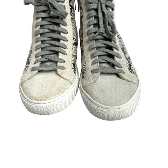 P448 Star2.0 mid top leather Sneakers in Silver‎ Python Sz 37 - Picture 5 of 11